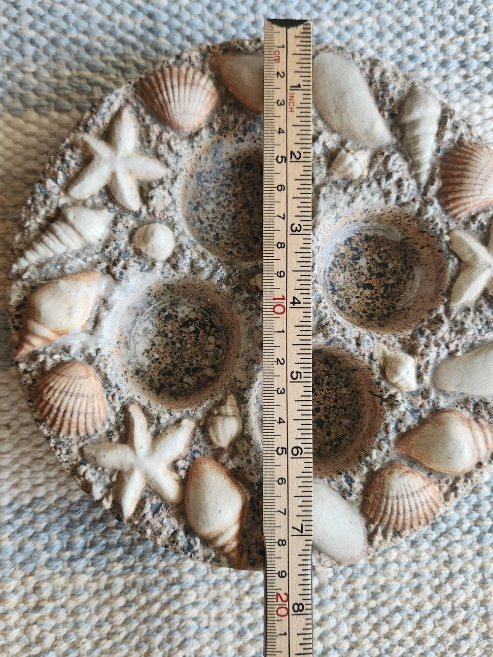 Seashell Decorative Tealight Holder - Coastal Beige